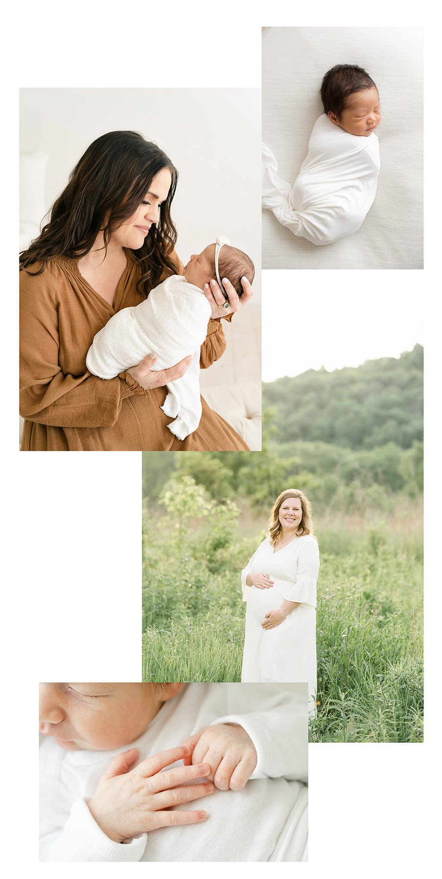 studio newborn and outdoor maternity photographs from Julie Brock Photography in Louisville KY
