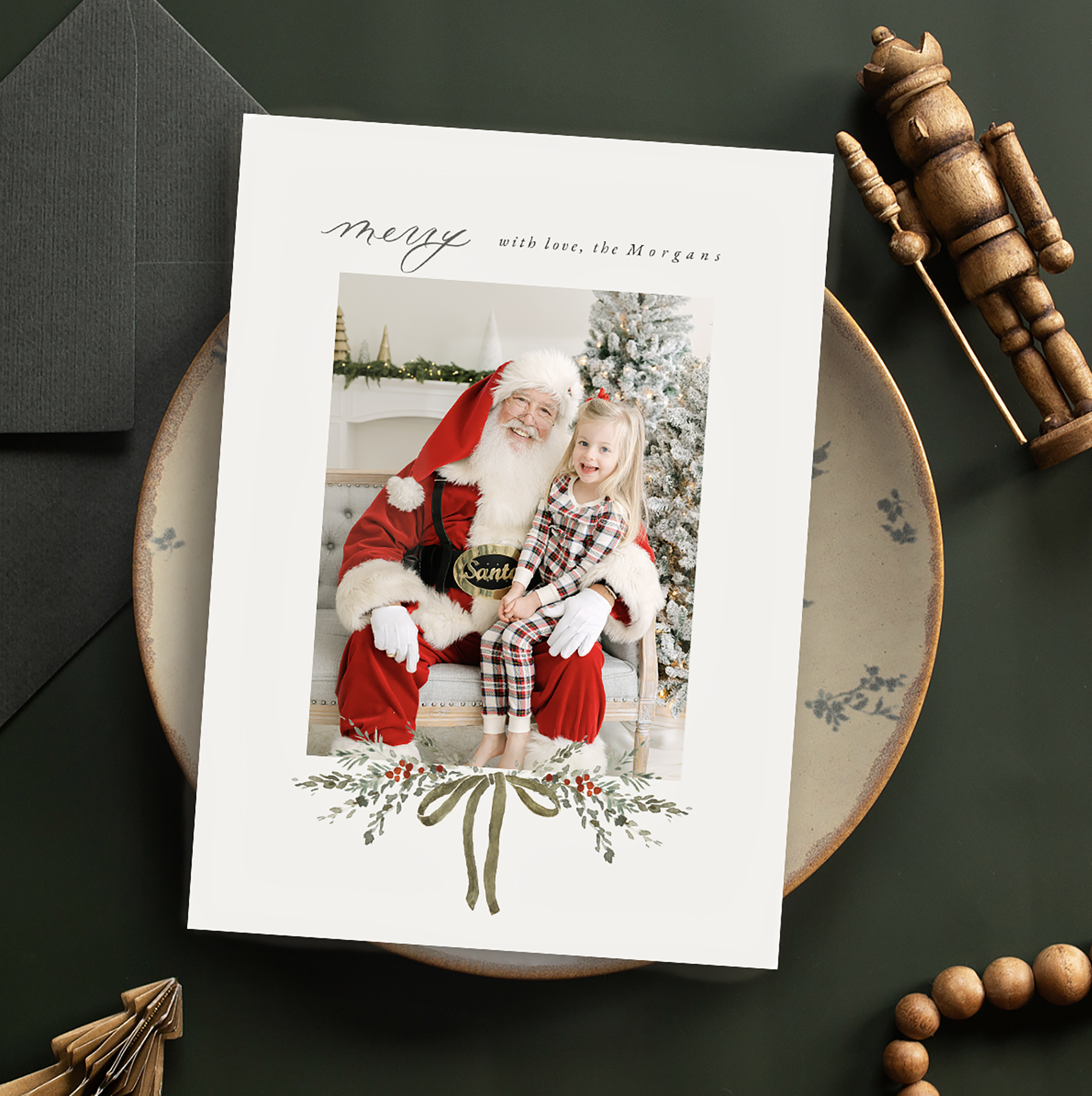 Digital Christmas cards for Louisville KY families visiting Santa at Julie Brock Photography